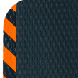 Black with Orange Strips
