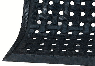 AGHITG Outdoor Rubber Mats with Drainage, Rubber Drainage Mat,Outdoor Mats  for Back Door, Waterproof, Interlocking Rubber Mats, Easy Clean Rug Mats