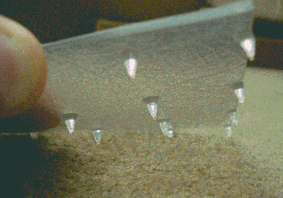 Clear vinyl carpet runner with grippers clearance