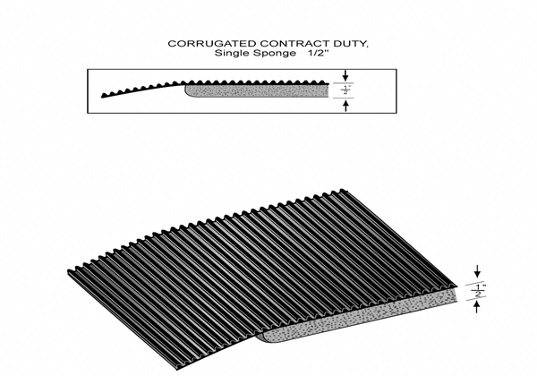 Details about   2' x 12' x 1/2" Thick  Corrugated Foam Surface Anti Fatigue Matting Industrial. 
