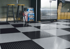 Diamond Tread Garage Tiles