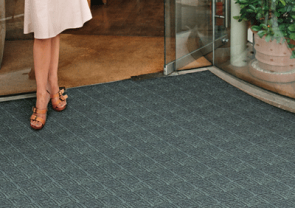 M+A Grey Ash Carpet WaterHog™ ECO Elite Classic Entrance Mat - 6'L